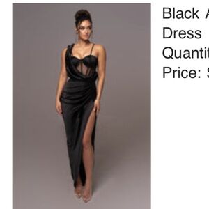 JLUXLABEL Black One Shoulder Dress